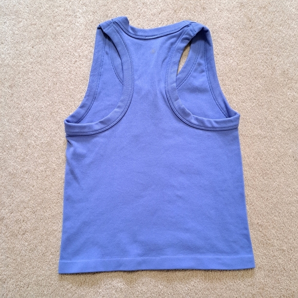 Reflex Set Of 3 Tanks Racer Back Ribbed Seamless Grey White Blue Size Medium - Picture 5 of 13
